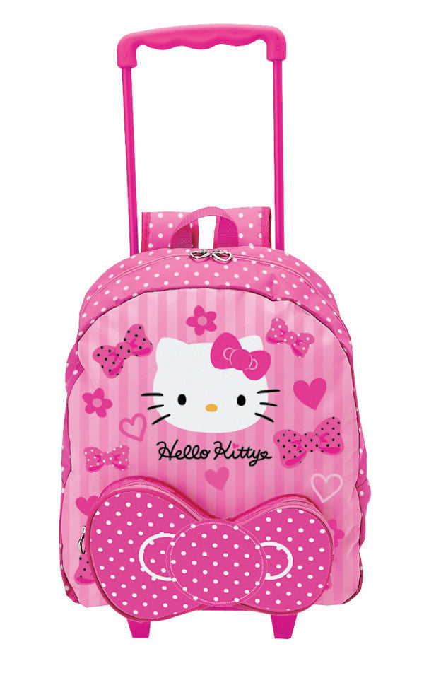 Hello Kitty Ribbon Rolling Backpack
