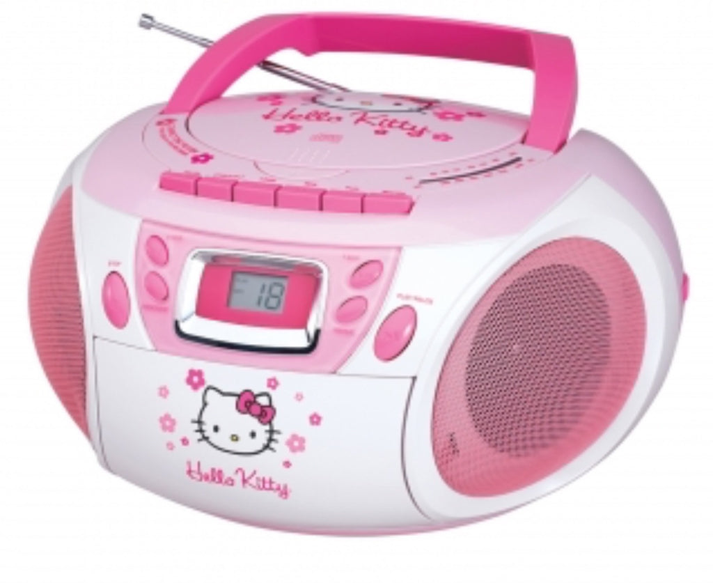 Hello Kitty Stereo CD Boombox with Cassette Player/Recorder and AM/FM Radio